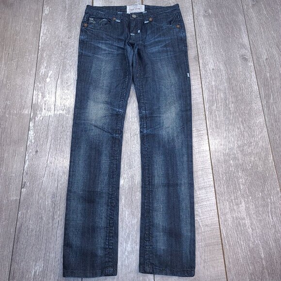 Big Star Jeans Womens 27x32 Manhattan Straight Leg Dark Denim Blue Western - Picture 2 of 10